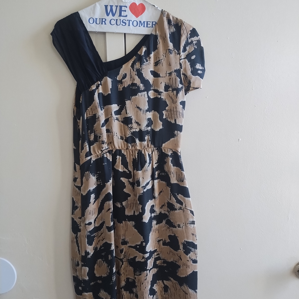 Stylish Black and Tan Women's Dress